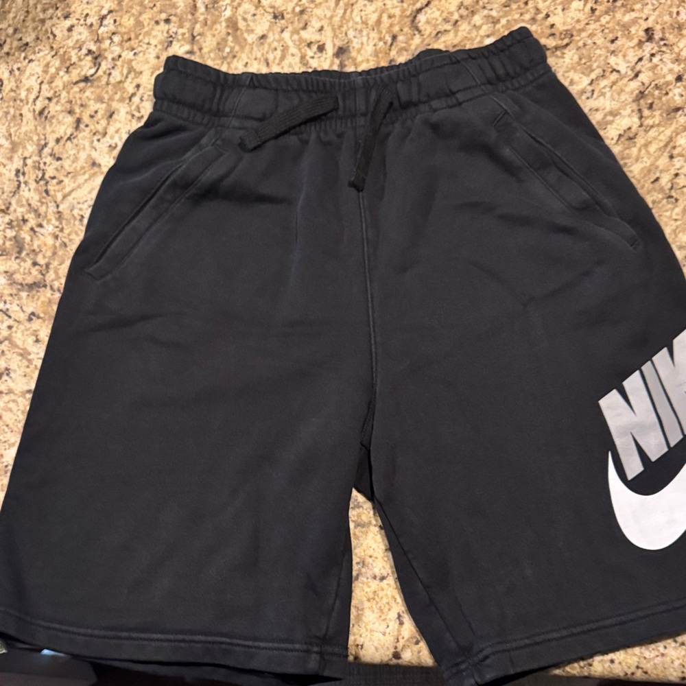 Nike Black Sports Shorts with White Logo